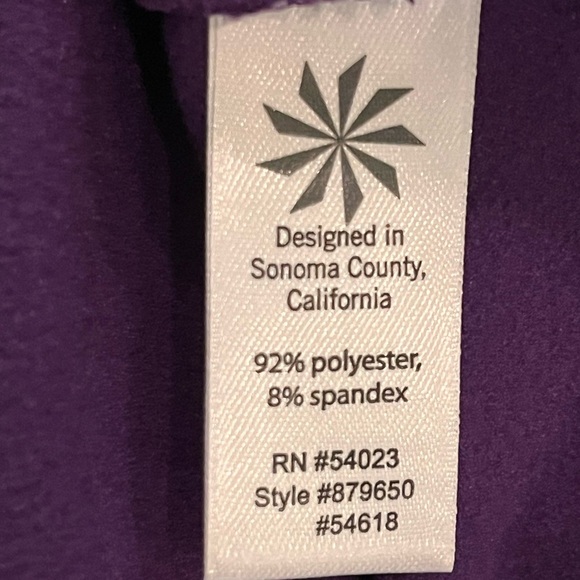 ATHLETA Active Pullover Ladies Size XS Running Sporty Warm Purple Back Pocket - Picture 7 of 8